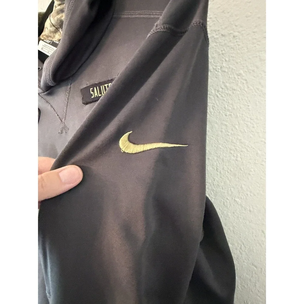 NIKE Seattle Seahawks Hoodie Large Mens Camo Salute to Service USA Flag Fleece M